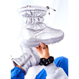 PE1 Botas femininas prateadas Starbone para neve quente com zíper prata 1 PE1 Botas femininas prateadas Starbone para neve quente com zíper prata 1