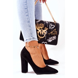 WS1 Bombas de camurça em barra preta Valoris preto 2