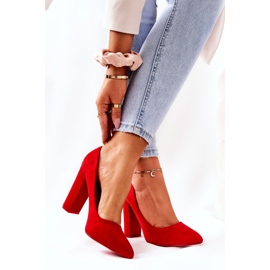 WS1 Bombas de camurça em barra vermelha Valoris vermelho 2