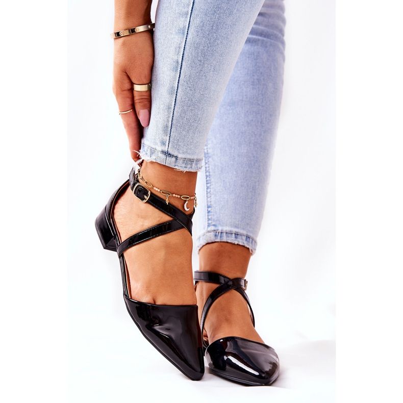 WS1 Patent Black Giovanna Low Heels Pumps preto 2