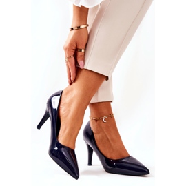 WS1 Bombas Clássicas Lacadas Estiletes Azul Marinho Elinne azul-marinho 1