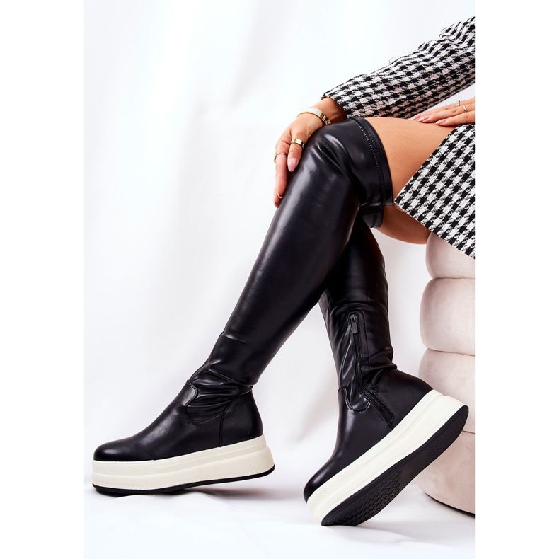 PG2 Botas altas na plataforma Black Nellie preto 2