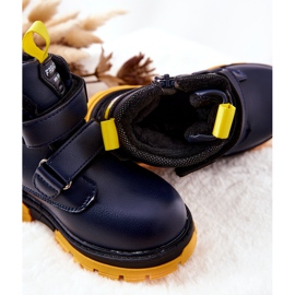 PJ2 Botas Quentes Infantis Com Velcro Azul Marinho Fruzio azul-marinho 1