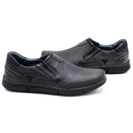 Polbut Sapatos masculinos deslizantes J51 cinza preto 3
