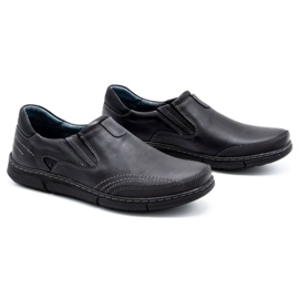 Polbut Sapatos masculinos deslizantes J51 cinza preto 2