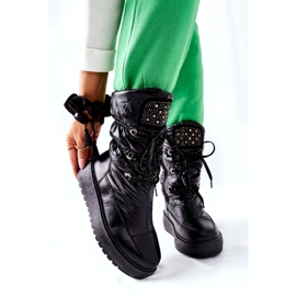 S.Barski Botas pretas quentes de neve femininas Chardonnay preto 6