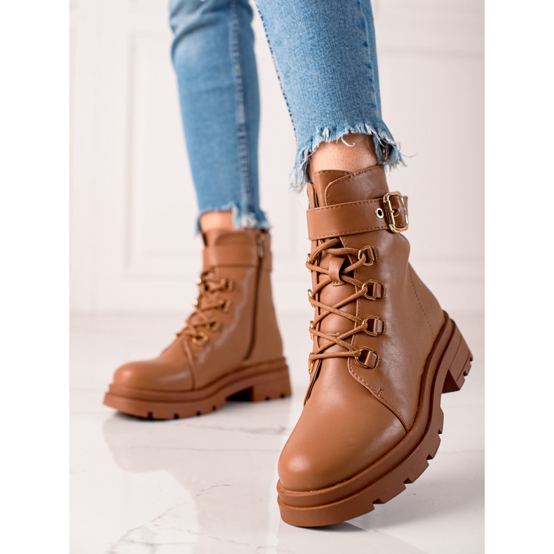 Sixth Sense Trappers elegantes com fivela marrom 2