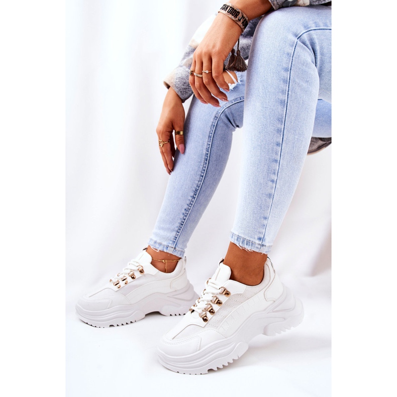 PM1 Calçados Esportivos em Branco Plataforma Flynn 1