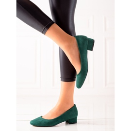 Sabatina Bombas de camurça verde 1