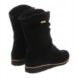 Olivier Botas de couro Emi Black preto 3