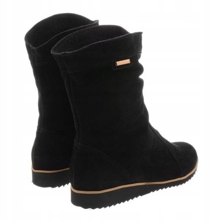 Olivier Botas de couro Emi Black preto 3