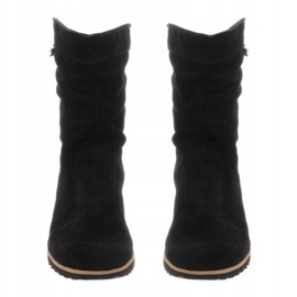 Olivier Botas de couro Emi Black preto 4