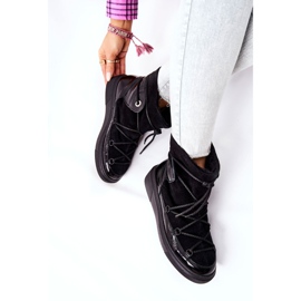 PF1 Botas de camurça quente para neve Black Clarem preto 2