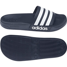 Chinelos Adidas Adilette Shower AQ1703 branco azul marinho 5