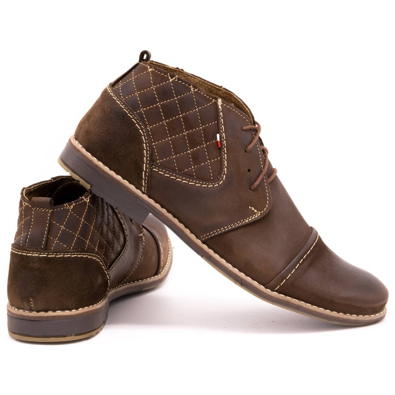 Olivier Sapatos acolchoados masculinos 254 marrons castanho 3