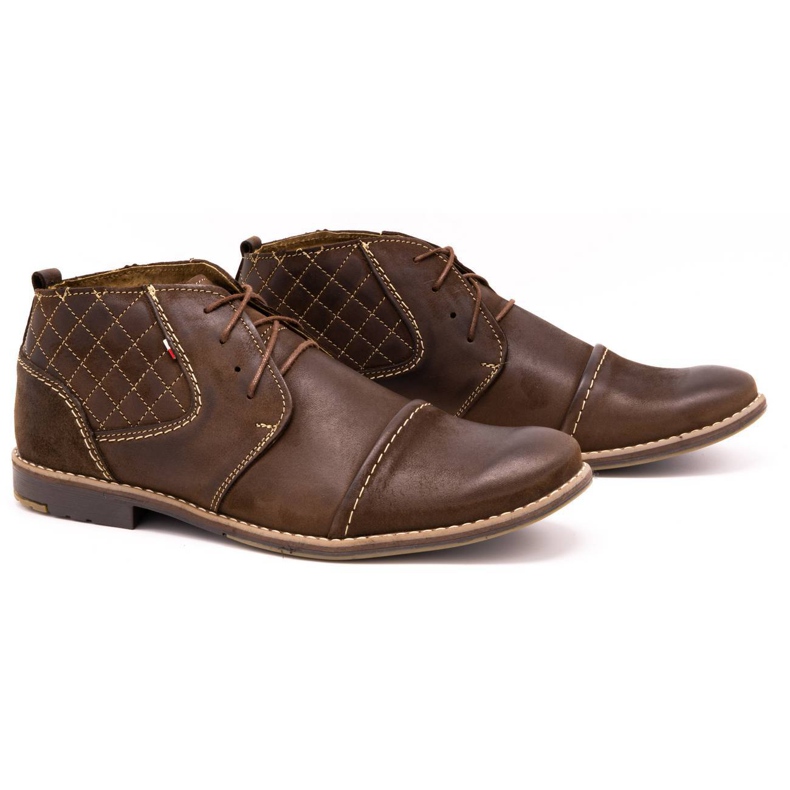 Olivier Sapatos acolchoados masculinos 254 marrons castanho 2