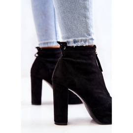 WS1 Botas Donnita Pretas De Camurça Com Zíper preto 1
