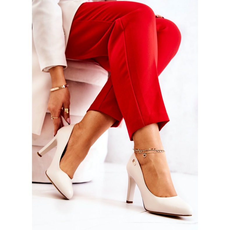 Sapatos de salto feminino Sergio Leone Bege Claro Campbell 2