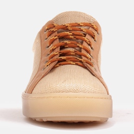 Marco Shoes sapatos esportivos de tecido bege 1