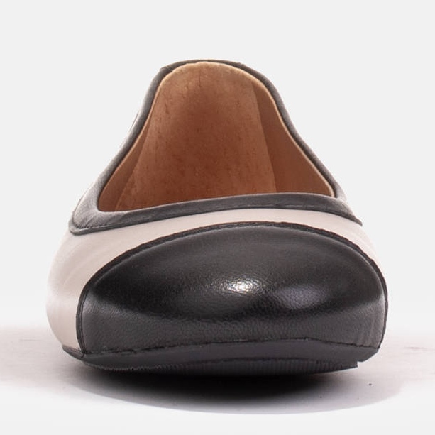 Marco Shoes Bailarinas confortáveis ​​com um caimento bege preto 1