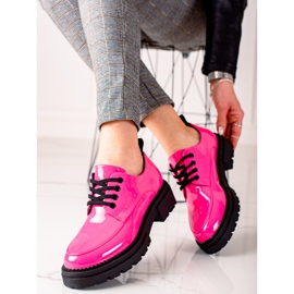 La.Fi Sapatos estilosos com cadarço rosa 2