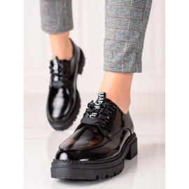 La.Fi sapatos de moda com cadarço preto 4