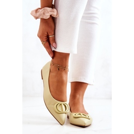 PS1 Bailarinas de couro no Spitz verde brilhante de Rachelle amarelo 2