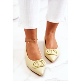 PS1 Bailarinas de couro no Spitz verde brilhante de Rachelle amarelo 1