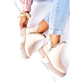 FI1 Botas femininas de tornozelo com recortes de ritmo bege 4 FI1 Botas femininas de tornozelo com recortes de ritmo bege 4