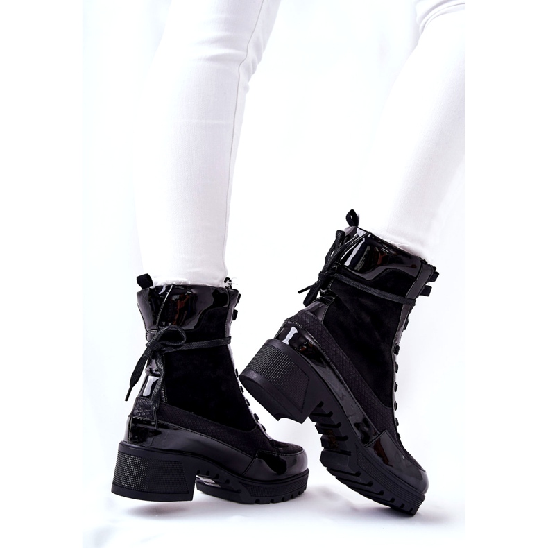 Botas de couro preto Meridiah 1