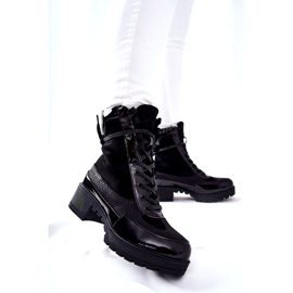Botas de couro preto Meridiah 3