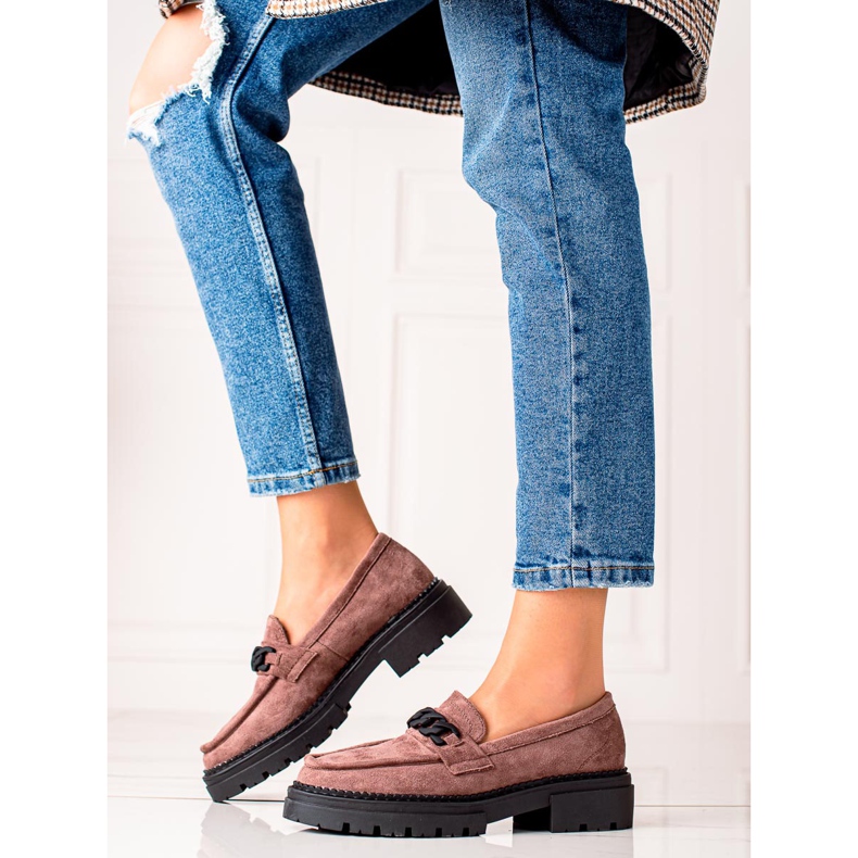 Mocassim LA.FI de camurça marrom preto 1