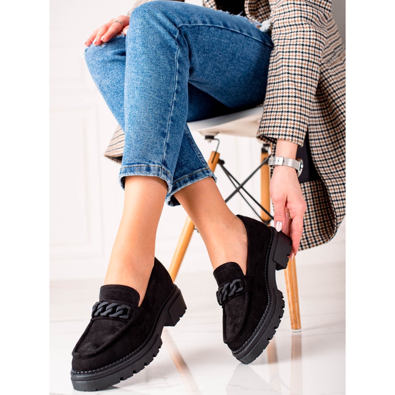 Mocassim LA.FI de camurça preta preto 1