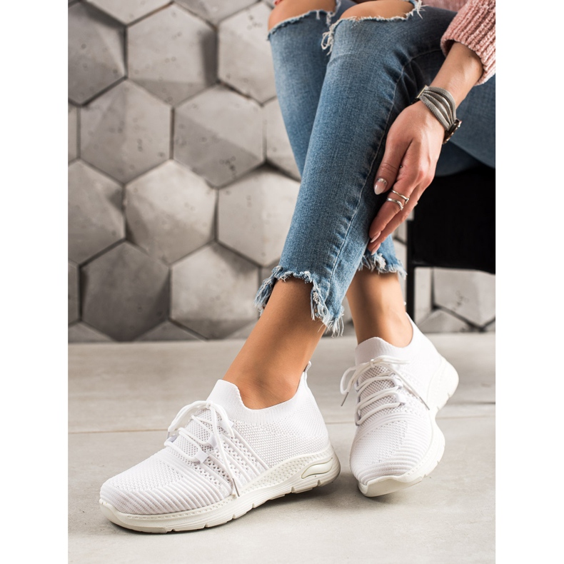 TRENDI Calçados Esportivos Slip-on branco 1