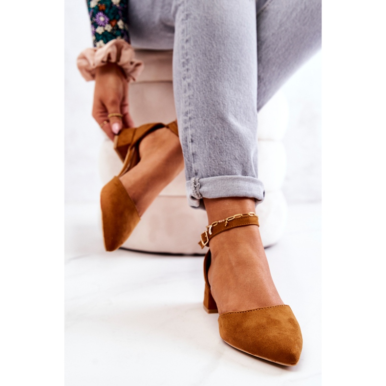WS1 Bombas de camurça em Spitz Camel Calliope marrom 2