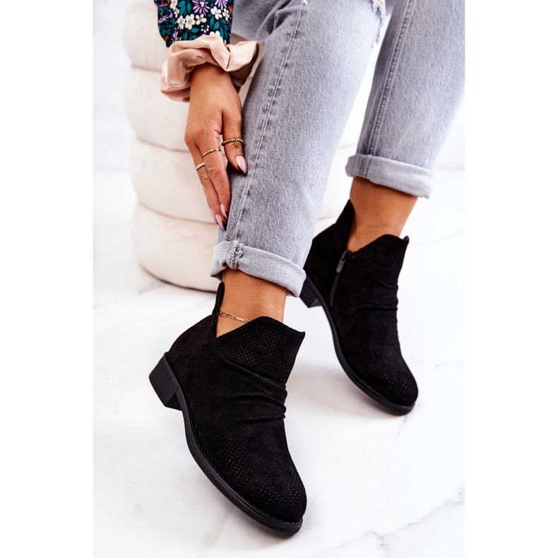 PS1 Botas enrugadas a céu aberto Black Cynthia preto 2