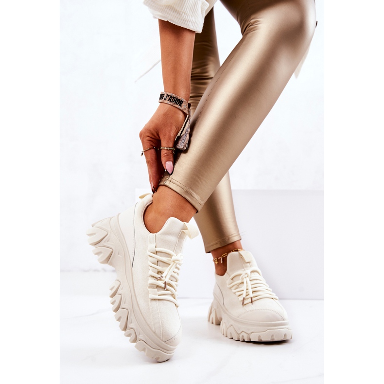 PS1 Tênis esportivo feminino Tênis bege claro Miles 2