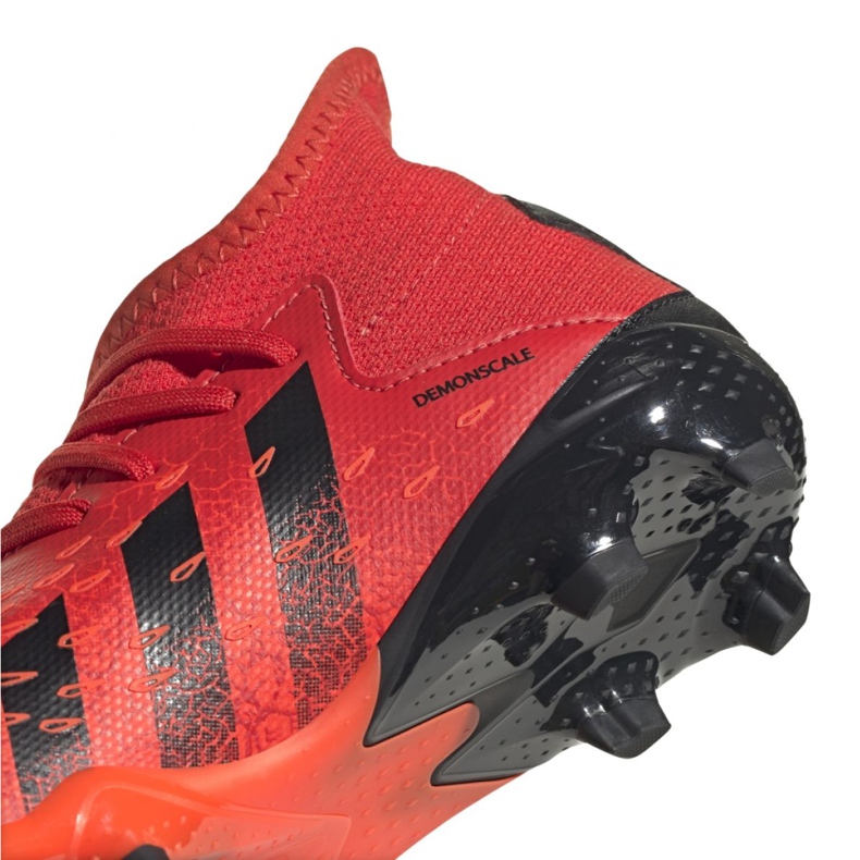 Chuteiras Adidas Predator Freak.3 Fg Jr FY6282 laranjas e vermelhos 2