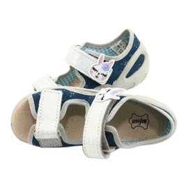 Sapatos infantis Befado pu 065P154 azul marinho prata 5