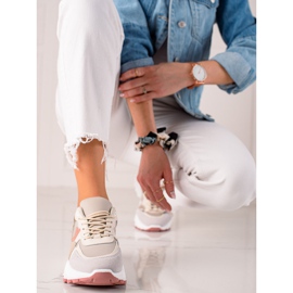 Sweet Shoes Tênis da moda bege preto 2