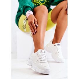 FS2 Tênis na plataforma Sallie branco prata 2