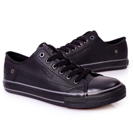 Tênis de couro masculino Big Star II174002 preto 4