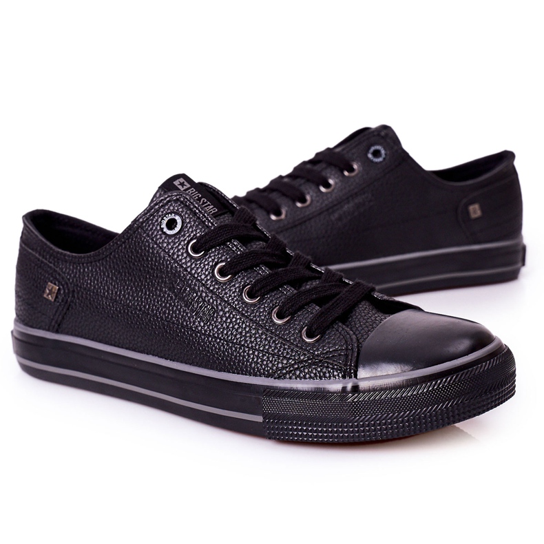 Tênis de couro masculino Big Star II174002 preto 4