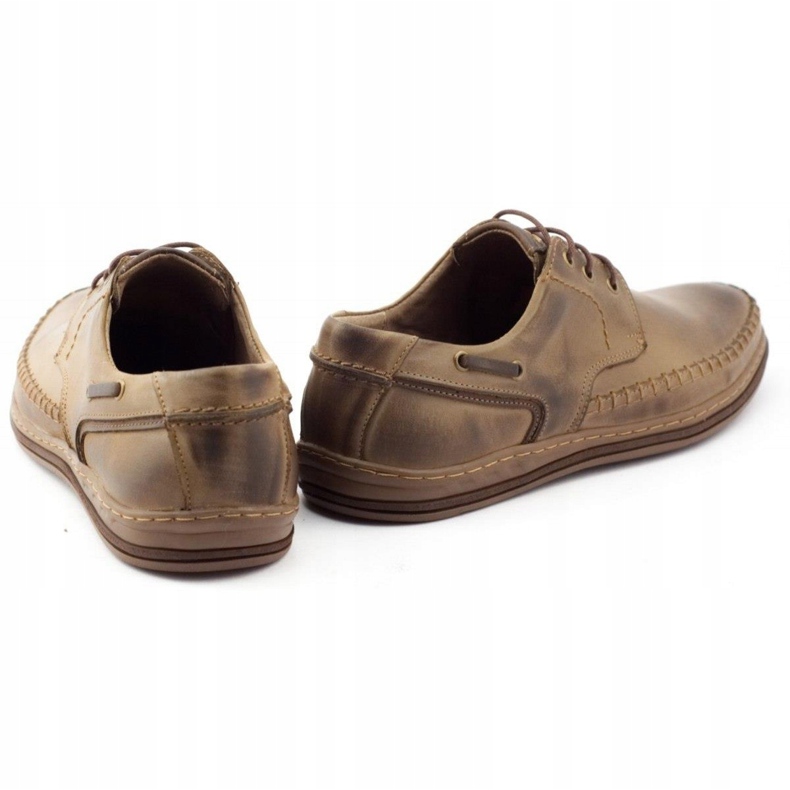 Polbut Sapatos masculinos de couro J44PŁ marrom 4