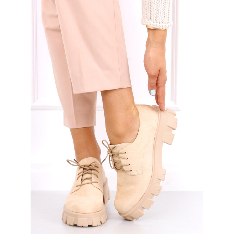 Sapatos em uma sola grossa Apoll Beige bege 1