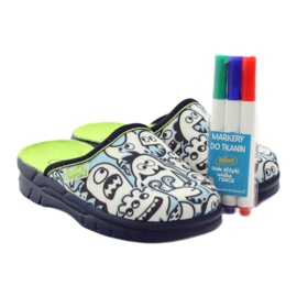 Sapatos infantis Befado para colorir chinelos branco azul marinho azul 5