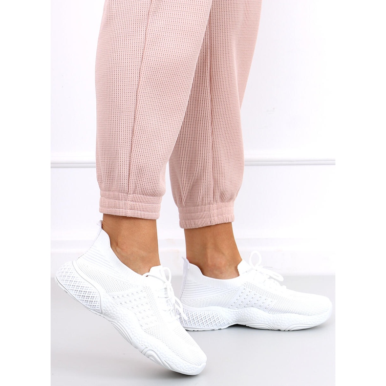 Sapatas esportivas Yetto White meia branco 1