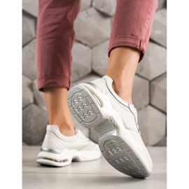 Goodin Tênis de couro a céu aberto branco 2