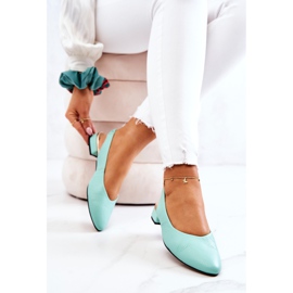 PA2 Salto alto de couro ao ar livre verde bailarina Noreen 2