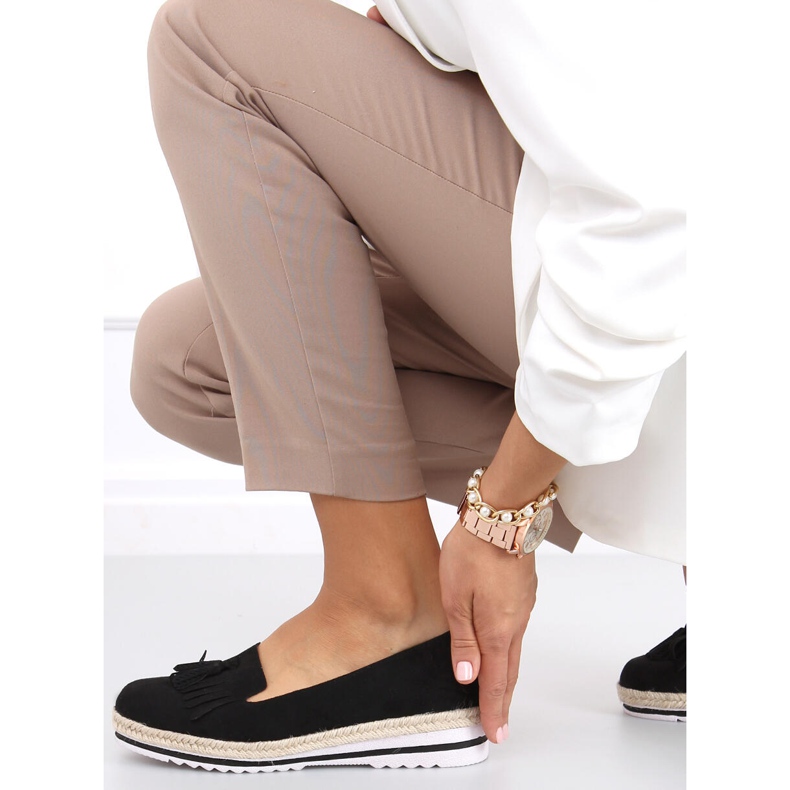 Mocassins femininos, alpargatas Hilma Black preto 2